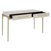 Sleek and elegant console table/desk with gentle brass accents
