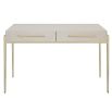 Sleek and elegant console table/desk with gentle brass accents