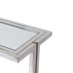 Two toned console table with an art deco inspired frame