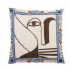 Cushions with abstract multicoloured design