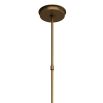 Antique brass pendant created of iron and glass with ideas of origami and geometry