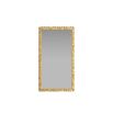 Geometric antique brass mirror reminiscent of origami 
