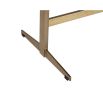 Black wooden desk with brass legs, convenient frieze drawer and under-mounted slide