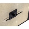 Sophisticated sideboard with beige shagreen top and black solid wood frame