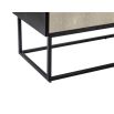 Sophisticated sideboard with beige shagreen top and black solid wood frame