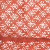 burnt orange leaf-print bedspread 