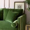 Luxury designer velvet sofa with gold stud detailing
