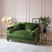 Luxury designer velvet sofa with gold stud detailing