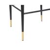 dazzling blue velvet bar stool with fluting details and brass capped feet