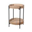 Decadent side table featuring two tray-like surfaces 