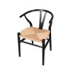 black elm open back dining chair with scandi influence