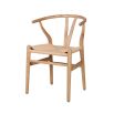 natural elm open back dining chair