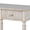 A luxurious distressed Gustavian ribbed console table