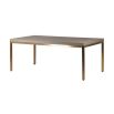 Glamorous dining table with shagreen textured surface and gold legs