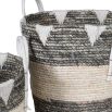 A gorgeous set of 3 storage baskets with a natural texture and stylish geometric patterns