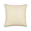 A lovely yellow cushion with a geometric design 