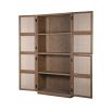 wooden cabinet with three shelves for storage