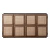 sideboard features a unique geometric design