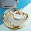 A stunning acrylic and polished brass tray