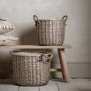 Natural woven storage baskets