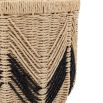 Set of three woven baskets with black detailing