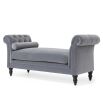 Double-ended chaise longue with deep buttoned arms