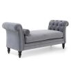 Double-ended chaise longue with deep buttoned arms