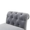 Double-ended chaise longue with deep buttoned arms