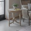 Elegant, wooden side table in traditional, ornate design