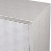 Contemporary ivory shagreen 4 door sideboard with golden accents