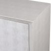 Contemporary ivory shagreen 4 door sideboard with golden accents
