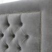 Deep buttoned headboard with a wide border