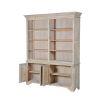 lovely rustic double bookcase with double cabinets below