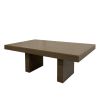 Modern dining table in gorgeous smoked matte eucalyptus finish