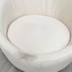 Clearance - A stunning white swivel/rocking chair with a golden base