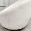 Clearance - A stunning white swivel/rocking chair with a golden base