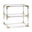 A luxurious brass and acrylic side table by Jonathan Adler 