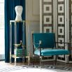 a contemporary acrylic and brass pedestal 