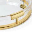 A stunning acrylic and polished brass tray