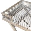 A luxurious rattan, bamboo and fir wood side tray table