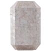 Light ivory/grey geometrically pearlescent side table 