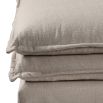 Layered plush cream chaise longue 