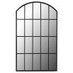 Curved outdoor mirror with rectangular panes