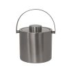 Gorgeous metal ice bucket with nickel finish