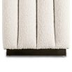 Linear channelled seat finished in boucle sand