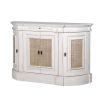 A luxurious, classic Gustavian sideboard/tall table with wicker cane door panels