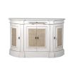 A luxurious, classic Gustavian sideboard/tall table with wicker cane door panels