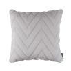 A richly sumptuous 100% wool cushion with a chevron design and a feather filler 