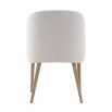 The Eton Dining Chair, with its curved upholstered back, soft linen fabric, and solid oak frame, offers modern comfort and Scandinavian-inspired style for everyday dining.