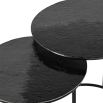 Set of two minimalist style round side tables